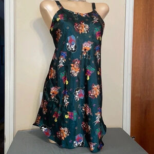 Looney Tunes women’s medium night gown character satin chemise Vintage Christmas